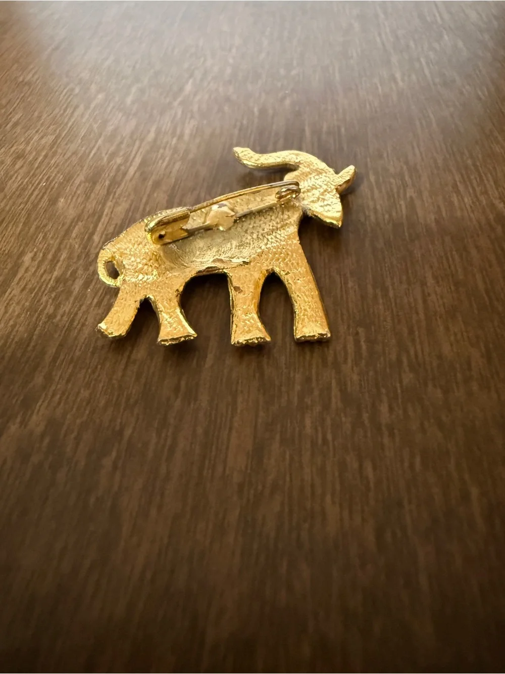 Pink And Black Enamel Elephant Pin Trunk Raised Brooch Vintage